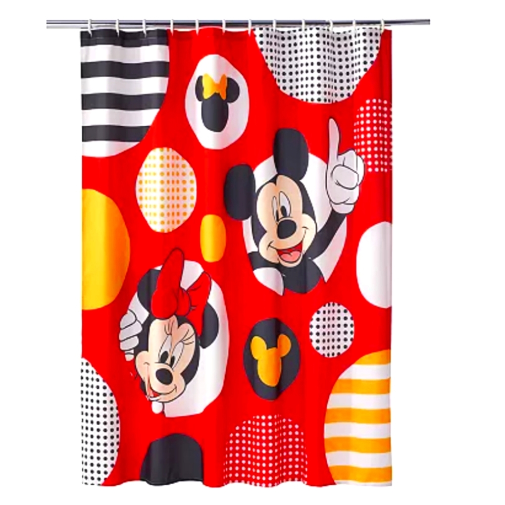 💥3/$15💥Disney Jumping Beans Minnie & Mickey Mouse shower curtain